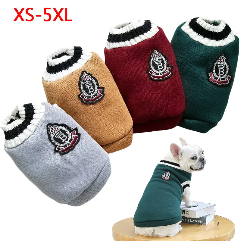 College Style Dog Jumper
