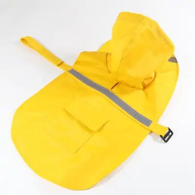 Yellow Reflective Dog Raincoat