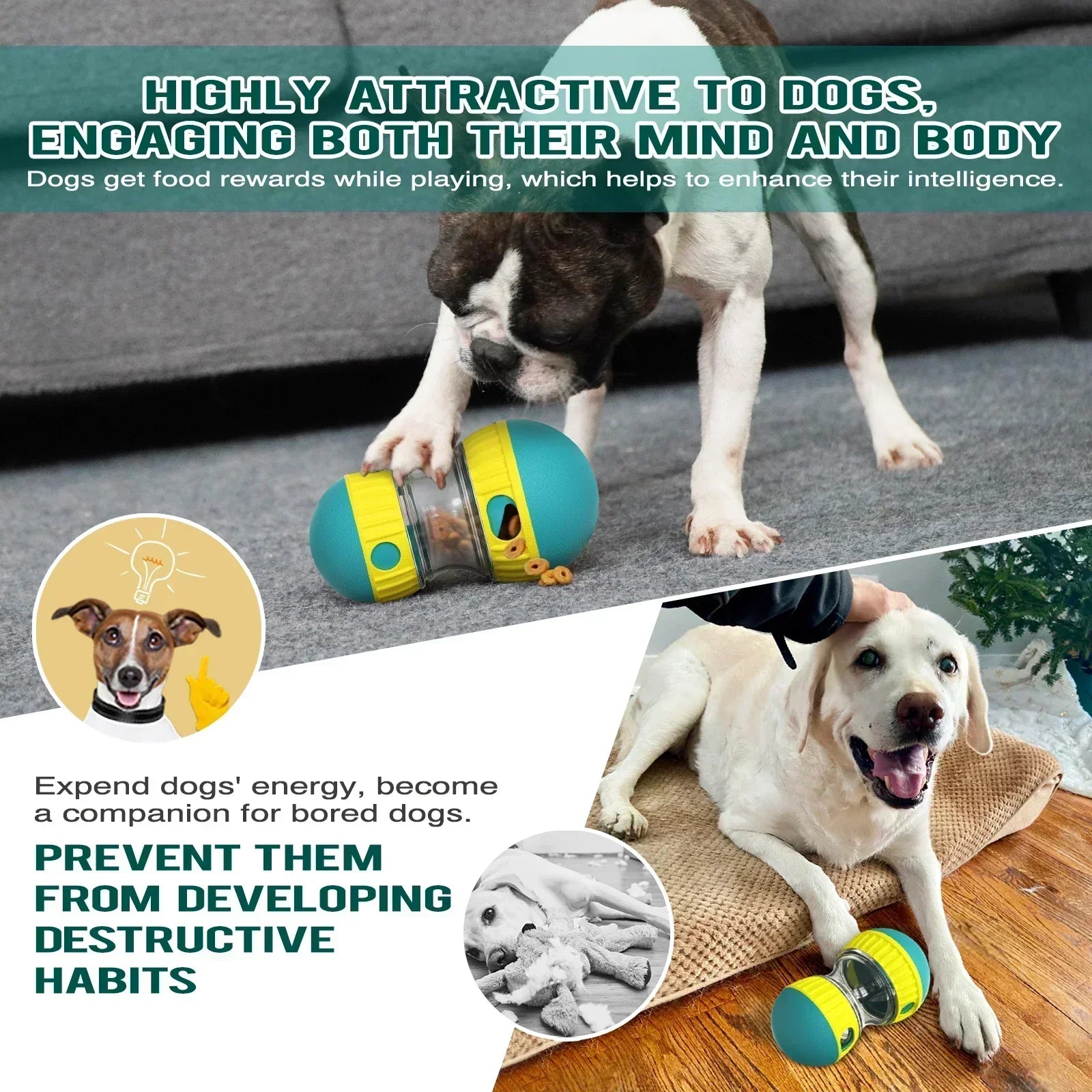 Interactive Slow Feeder Dog Ball