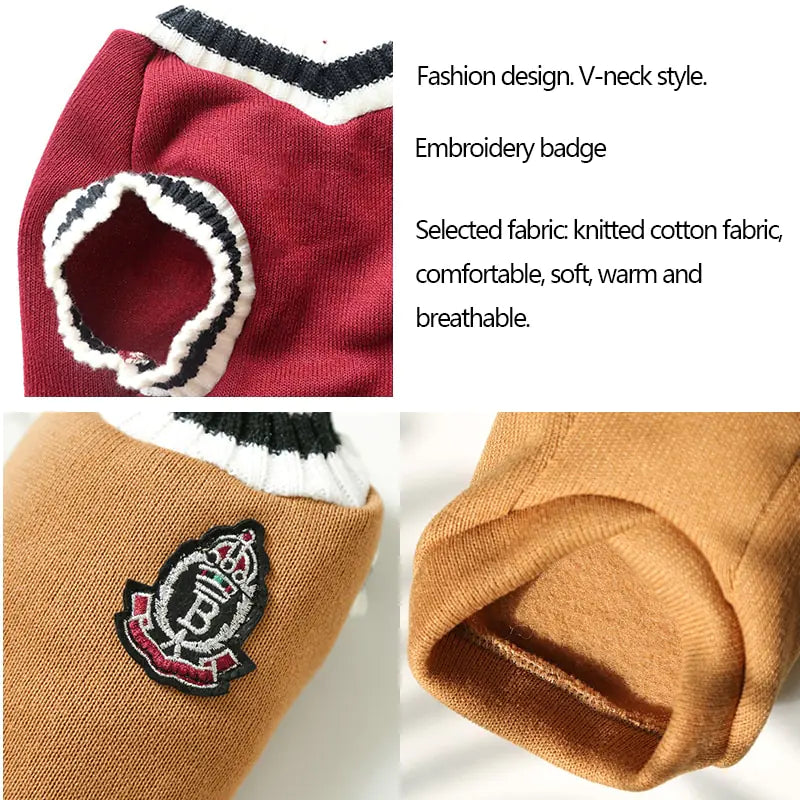 College Style Dog Jumper