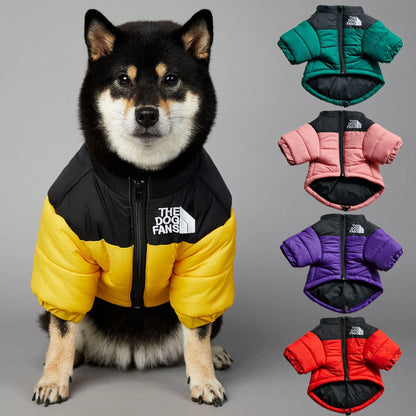 Warm Raincoat Puffer Jacket - dogs