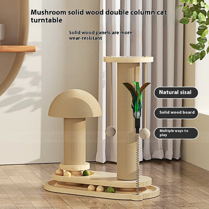 Wooden Cat Scratching Post