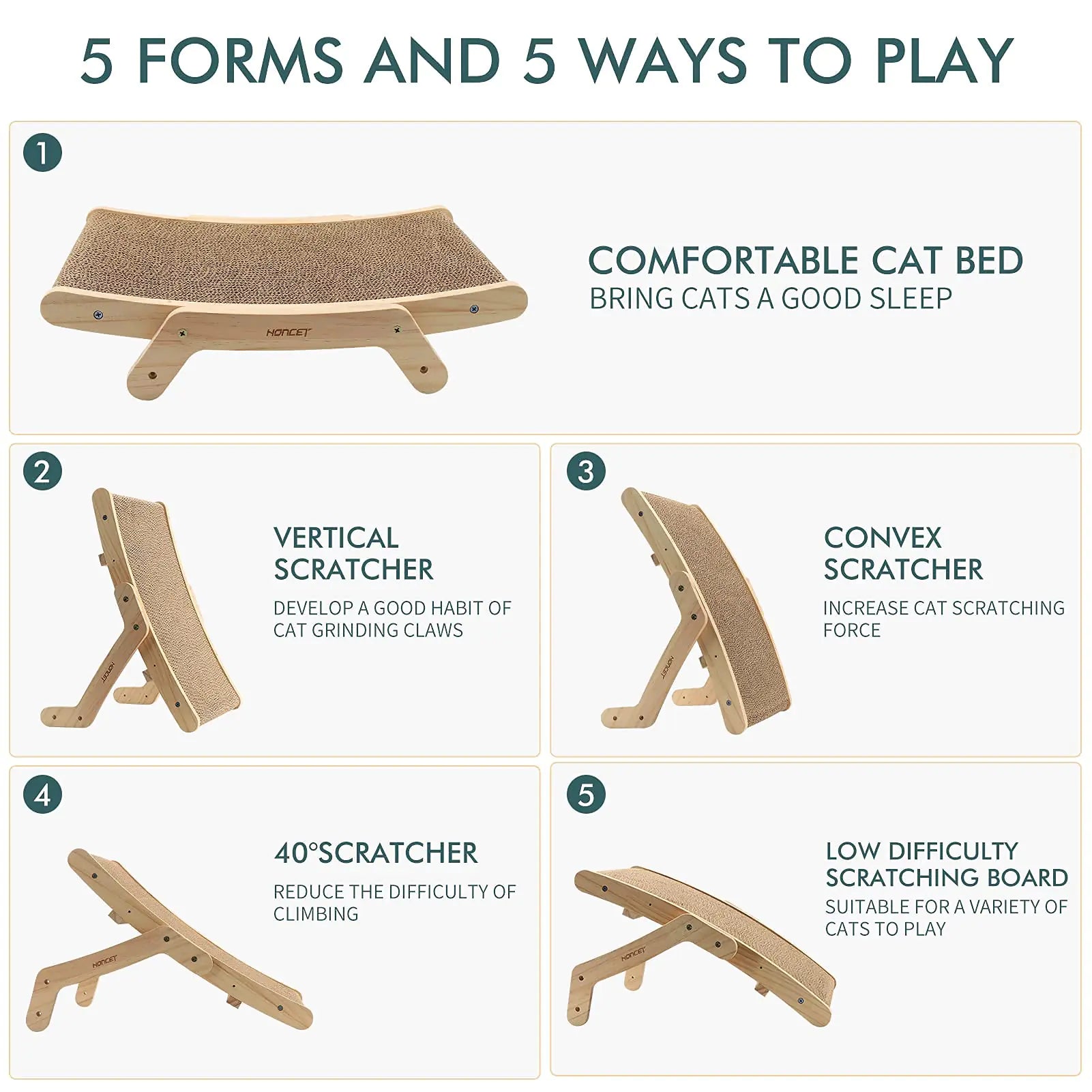 Wooden Cat Scratcher Board