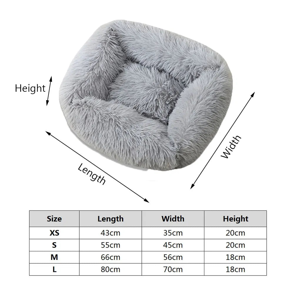 Plush Pet Square Bed