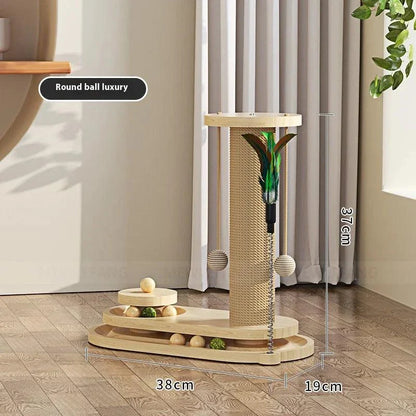 Wooden Cat Scratching Post
